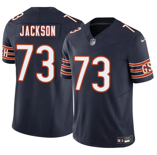 Men's Navy Chicago Bears #73 Jonah Jackson 2025 F.U.S.E. Vapor Stitched Football Jersey